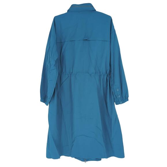 Spiritual Gangster Natasha Teal Blue Jacket Rain Mac / Trench Coat - Size M -NEW - Picture 4 of 16